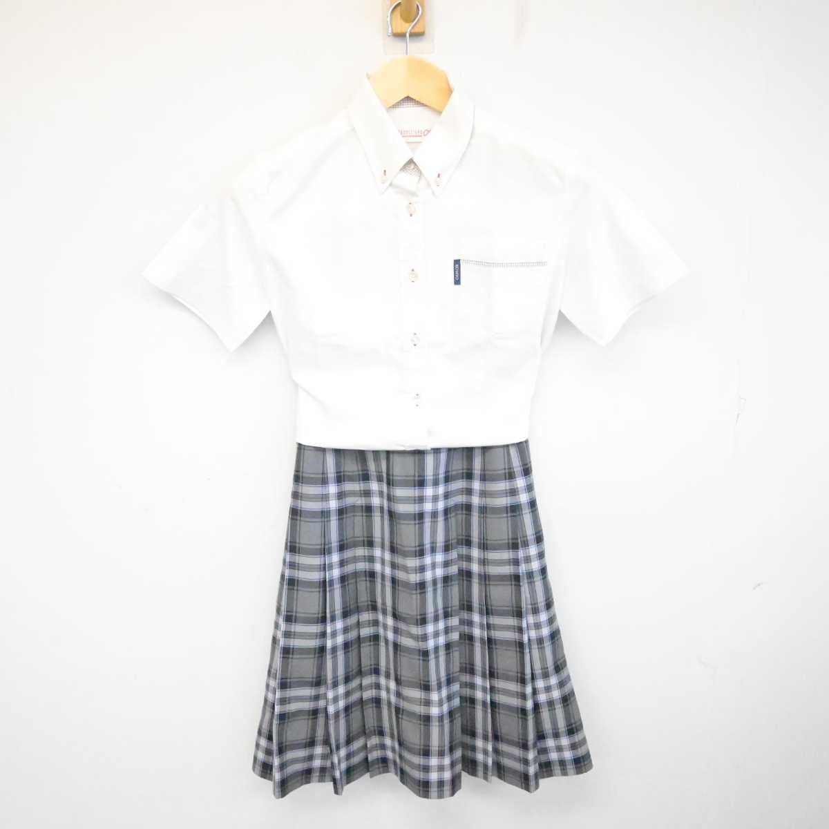 【中古】神奈川県 光明学園相模原高等学校 女子制服 2点 (シャツ・スカート) sf073155