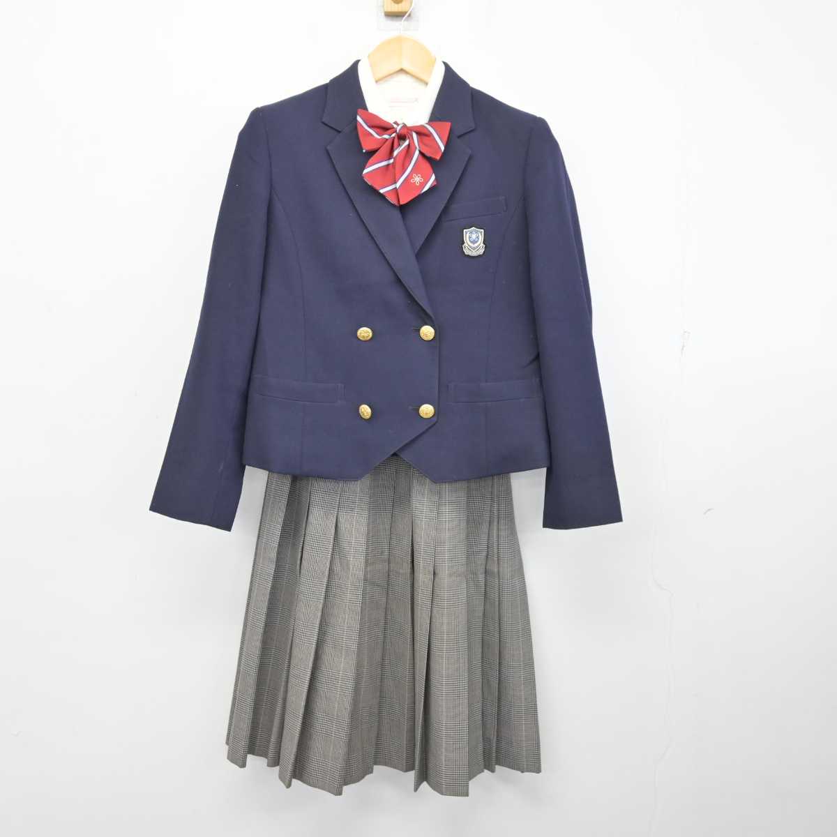 【中古】大阪府 近畿大学附属高等学校 女子制服 5点 (ブレザー・シャツ・スカート) sf073316