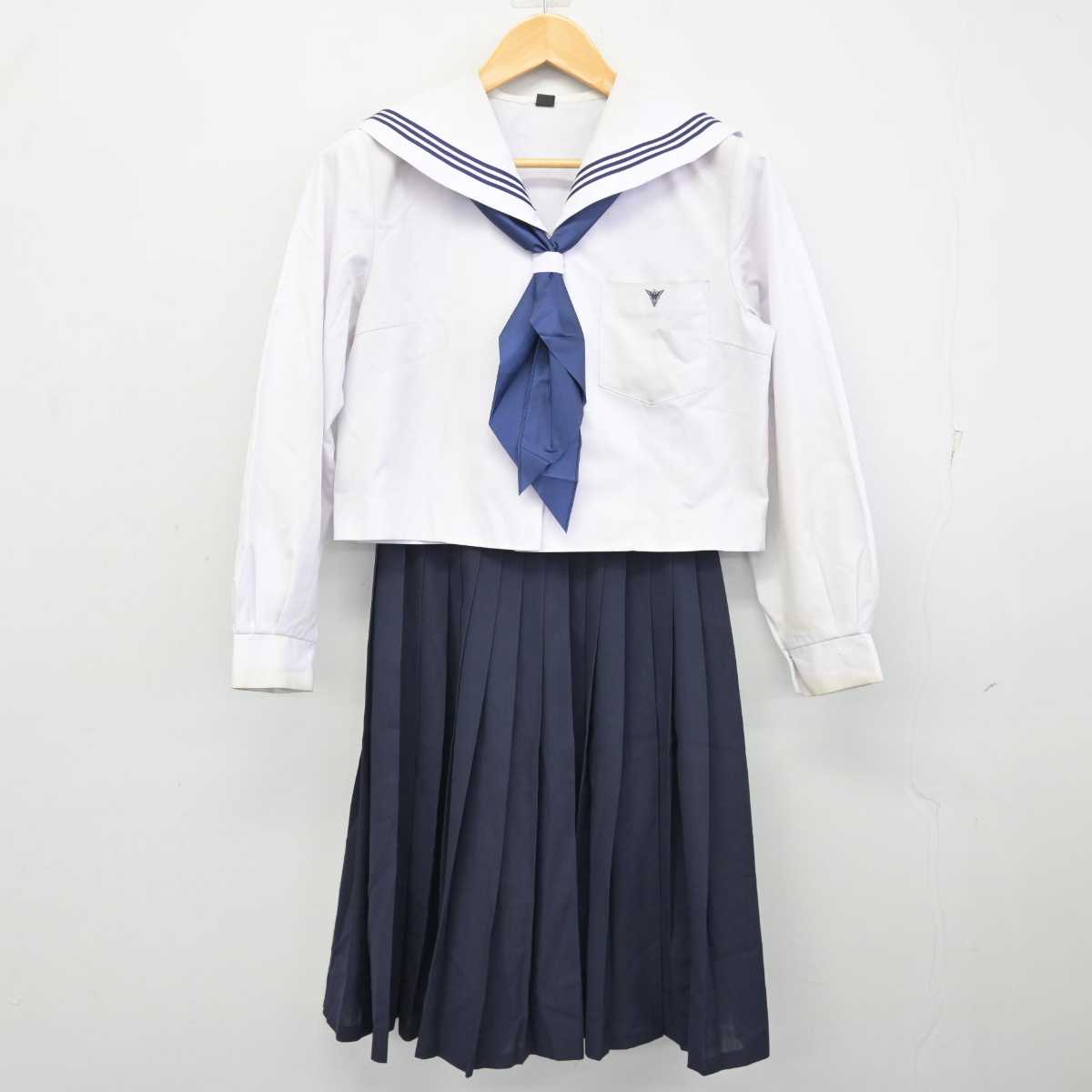 【中古】和歌山県 和歌山商業高等学校 女子制服 3点 (セーラー服・スカート) sf073326