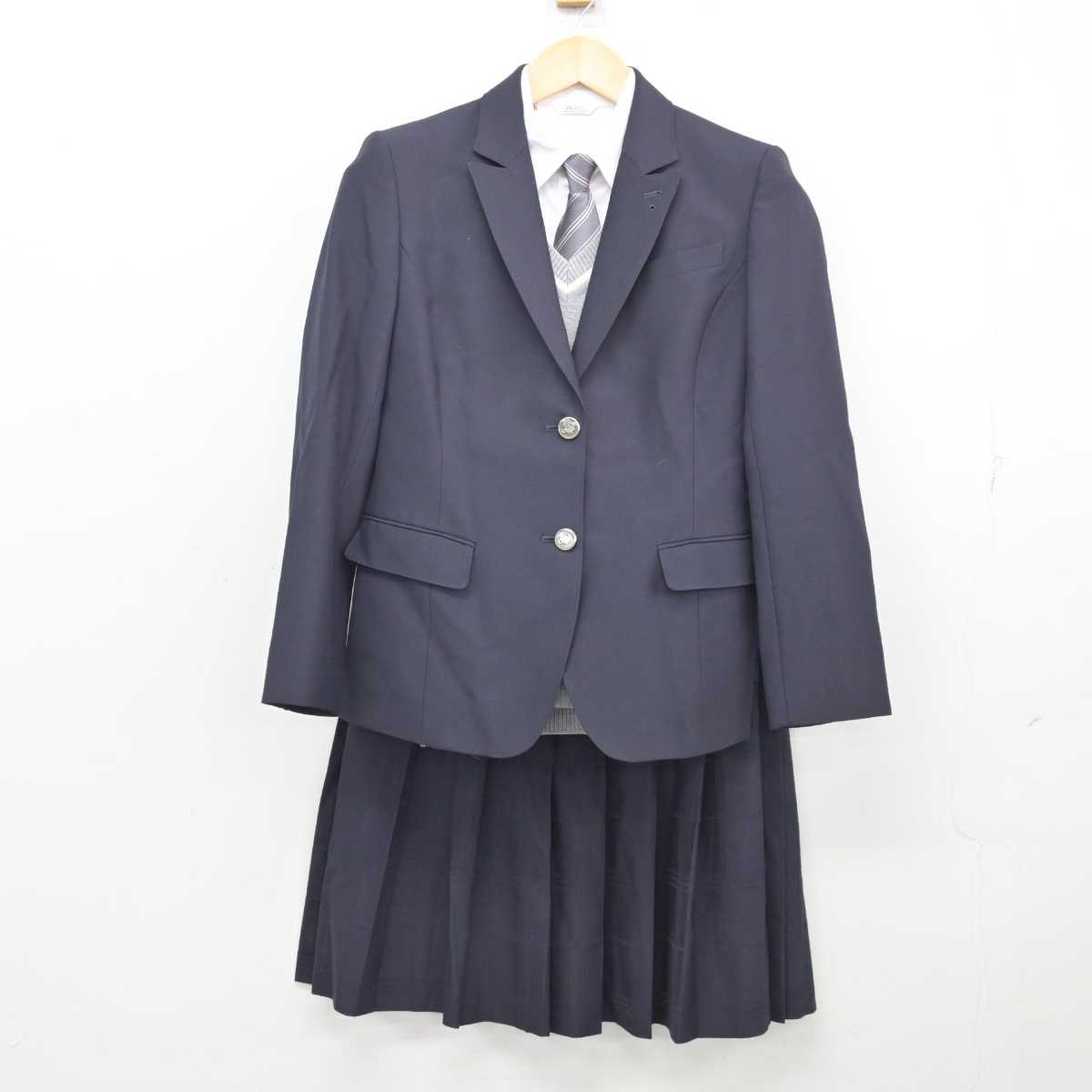 中古】京都府 京都すばる高等学校 女子制服 5点 (ブレザー