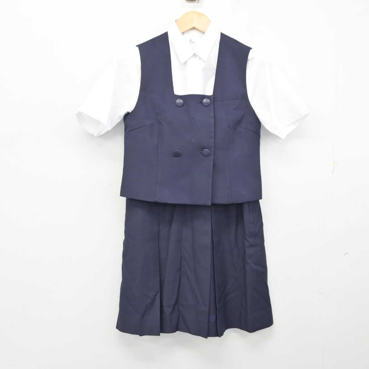 【中古】埼玉県 所沢北高等学校 女子制服 3点 (ベスト・シャツ・スカート) sf073691