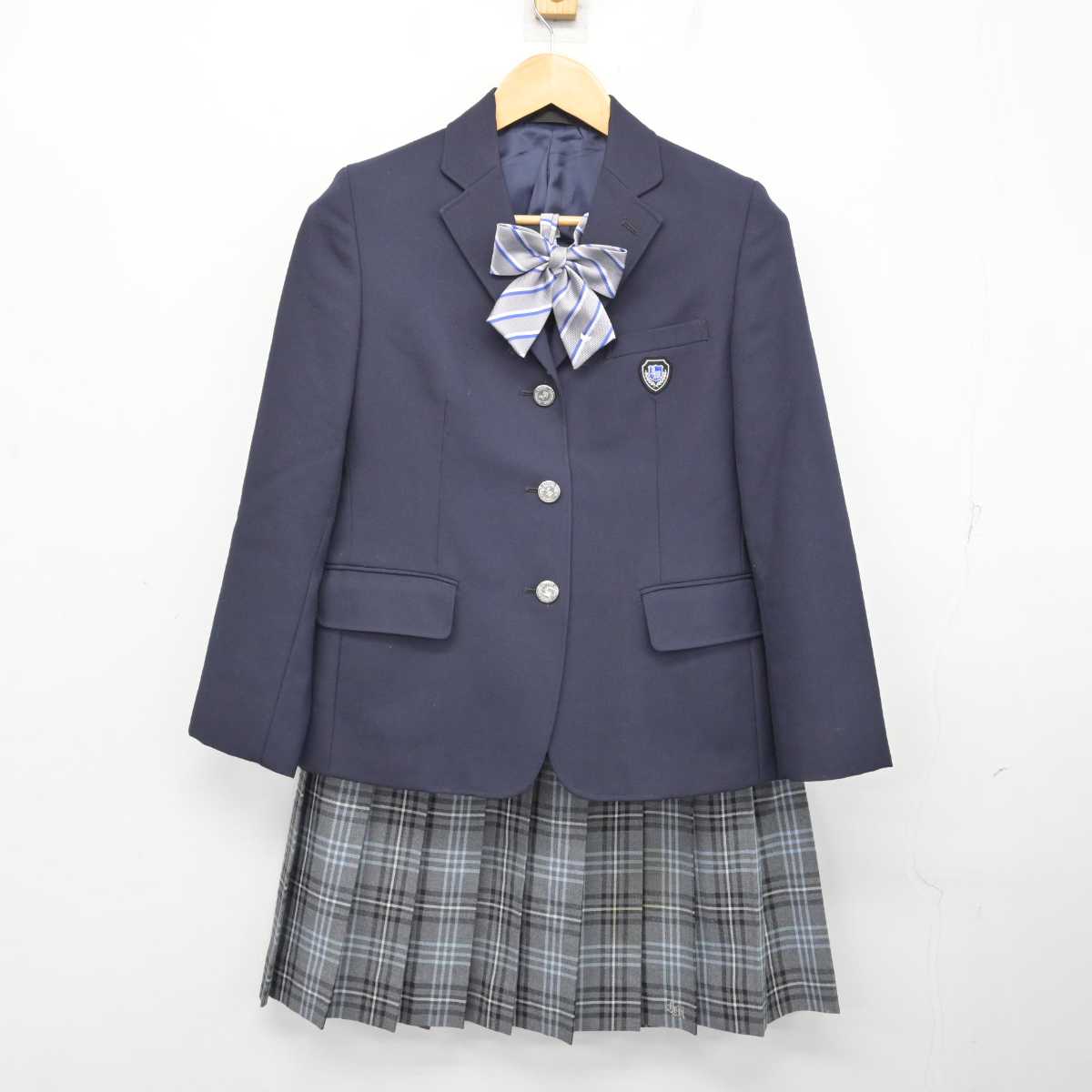 【中古】北海道 石狩南高等学校 女子制服 3点 (ブレザー・スカート) sf073741