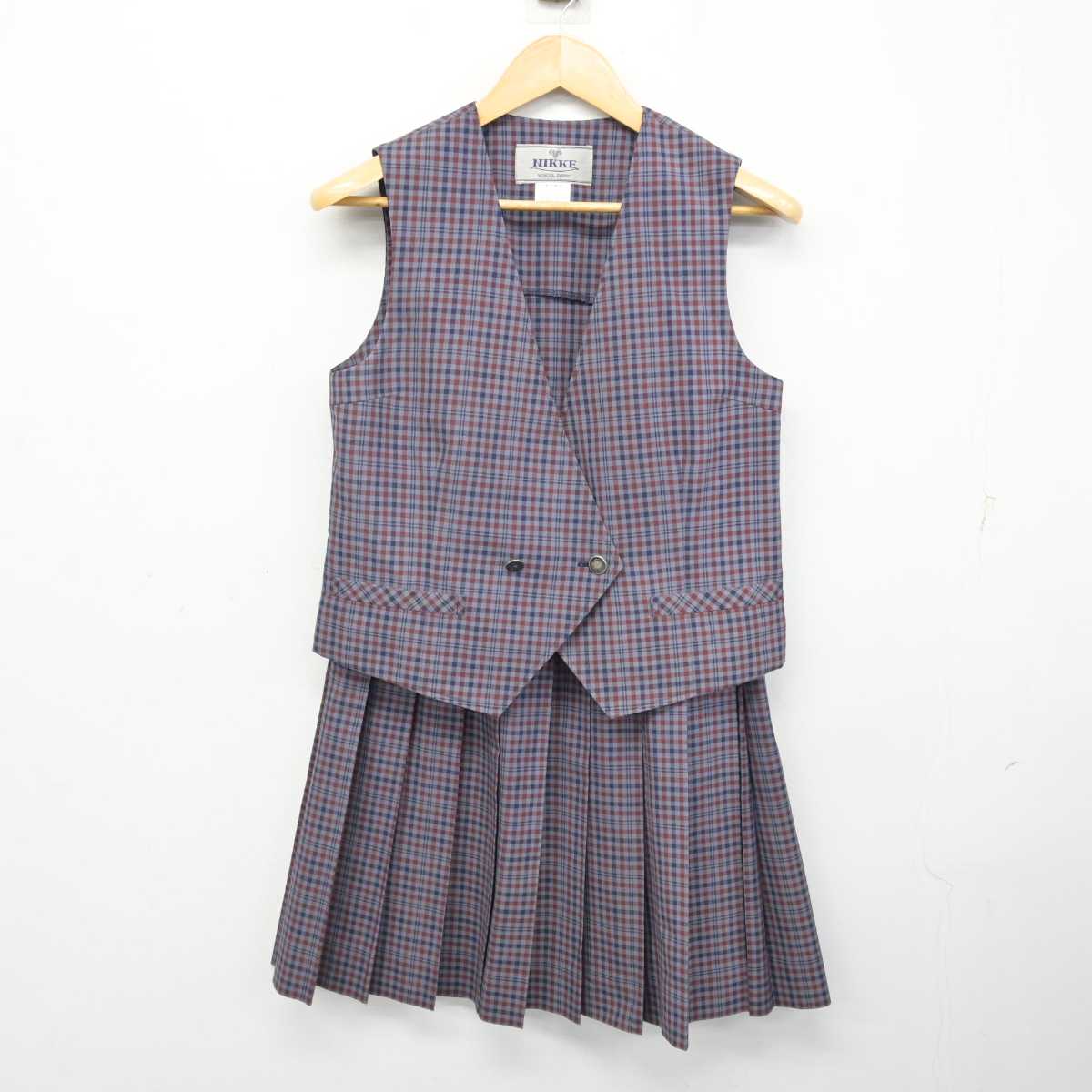 中古】茨城県 藤代紫水高等学校 女子制服 2点 (ベスト・スカート) sf073923 | 中古制服通販パレイド