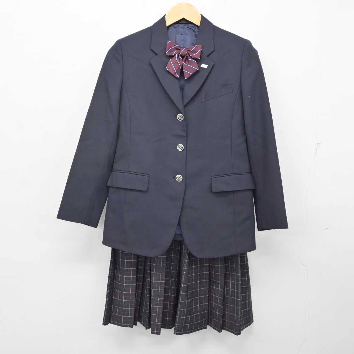 【中古】東京都 瀬田中学校 女子制服 4点 (ブレザー・スカート) sf073963