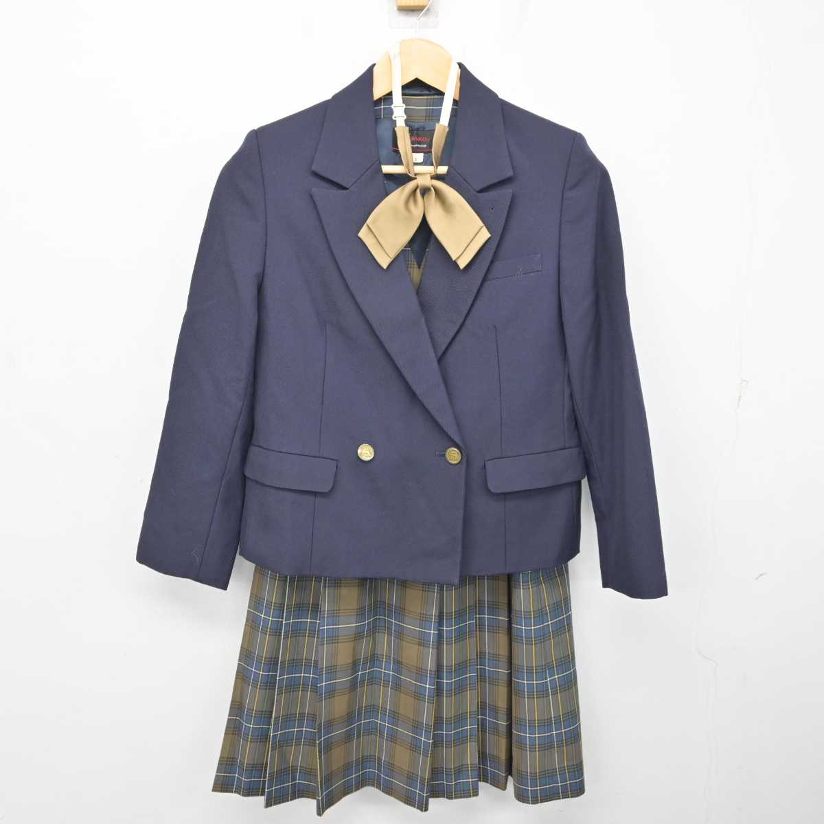 中古】北海道 平岡中学校 女子制服 4点 (ブレザー・ベスト・スカート