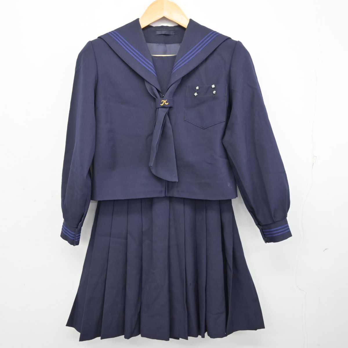 中古】山梨県 甲西中学校 女子制服 3点 (セーラー服・スカート) sf074129 | 中古制服通販パレイド