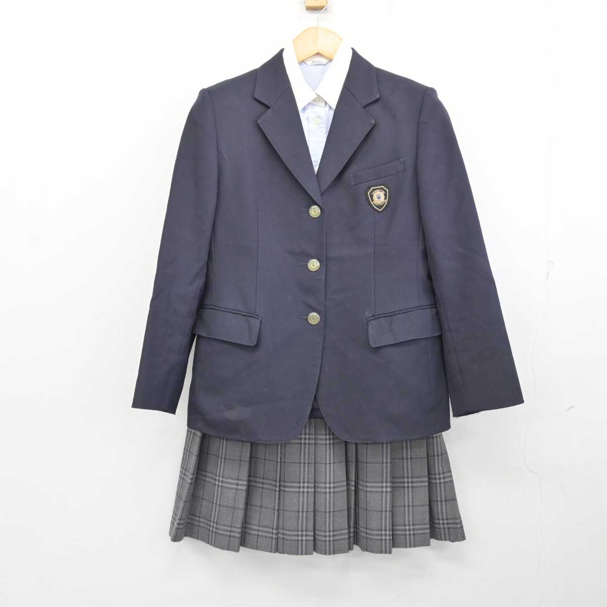 中古】静岡県 浜松市立高等学校 女子制服 3点 (ブレザー・シャツ・スカート) sf074178 | 中古制服通販パレイド