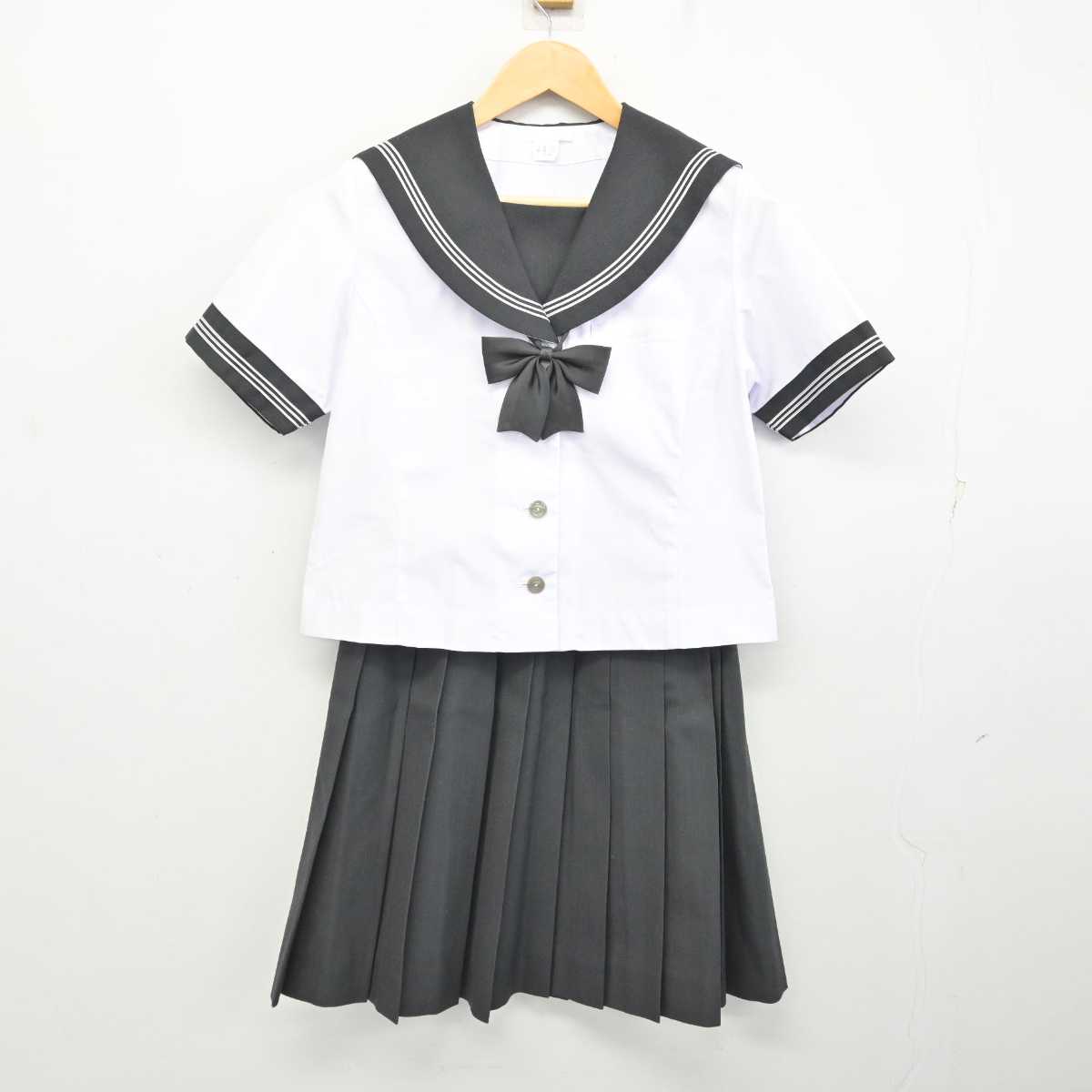 中古】静岡県 三島北高等学校 女子制服 4点 (セーラー服