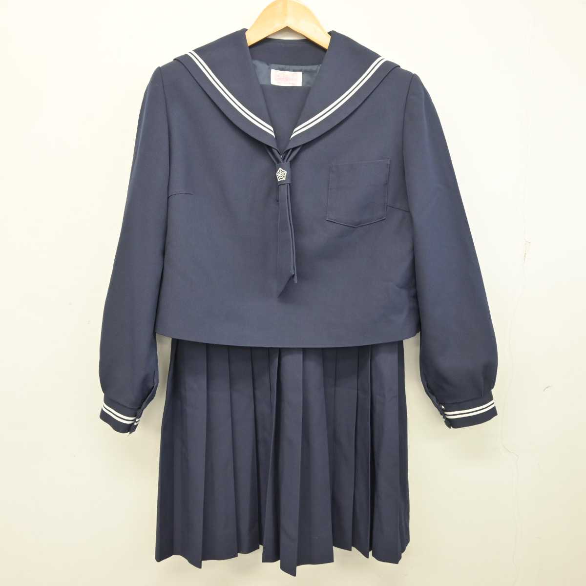セーラー服 制服 中古】鳥取県 河北中学校 女子制服 3点 (セーラー服・スカート