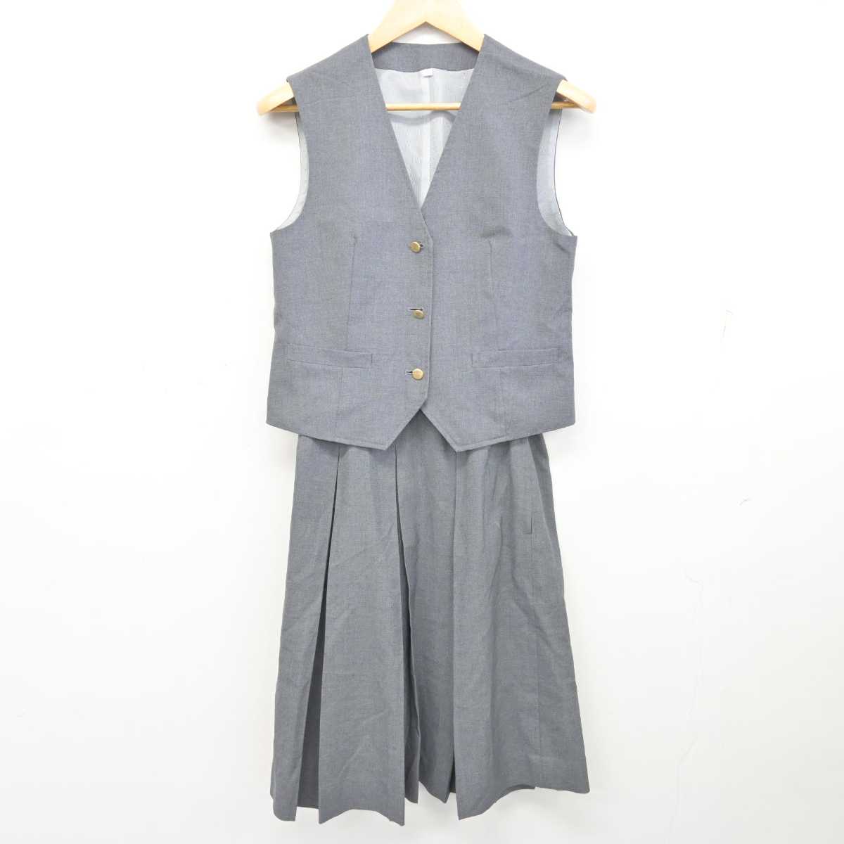 【中古】埼玉県 さいたま市立第二東中学校 女子制服 2点 (ベスト・スカート) sf074676