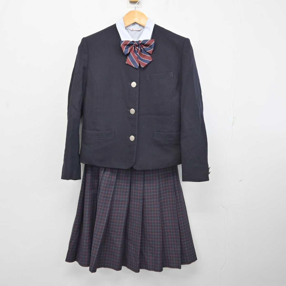中古】高知県 山田高等学校 女子制服 5点 (ブレザー・ベスト