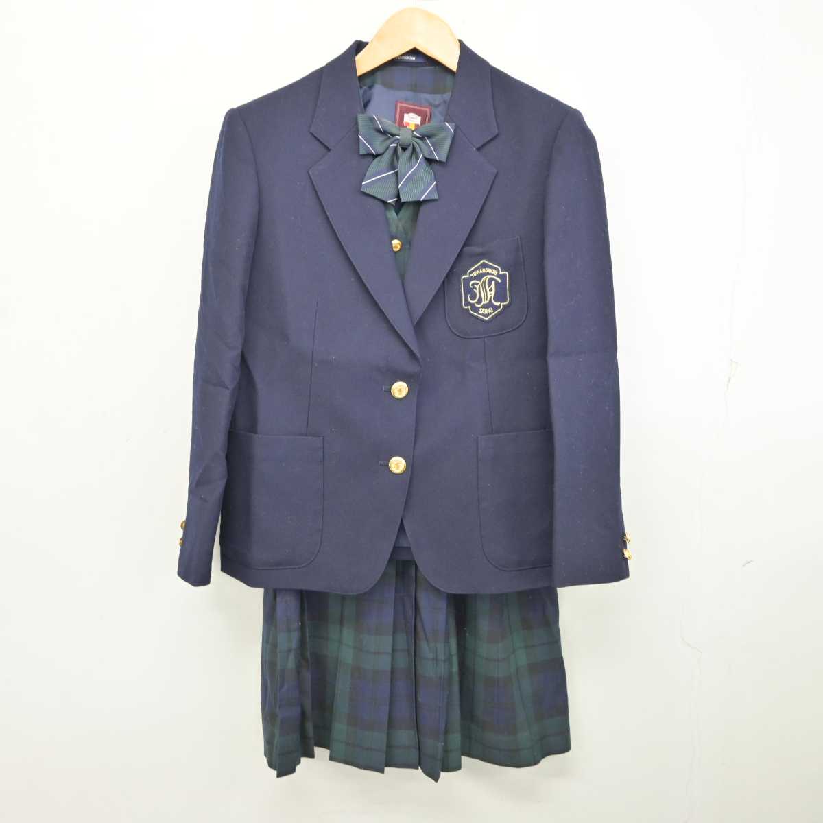 【中古】北海道 酪農学園大学附属とわの森三愛高等学校 女子制服 4点 (ブレザー・ベスト・スカート) sf074974