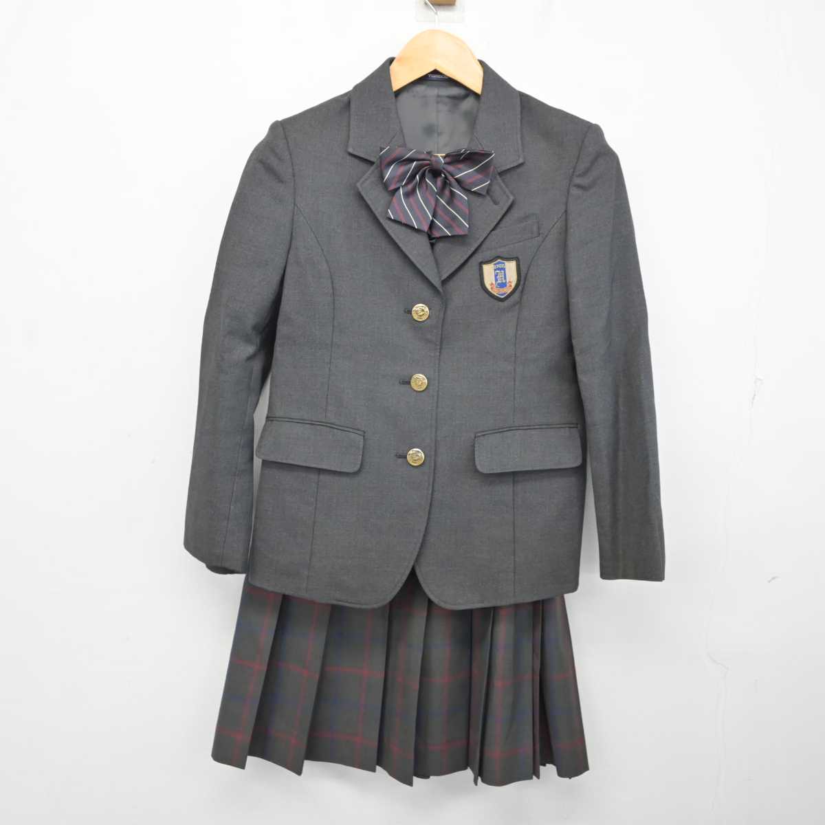 【中古】愛知県 豊田東高等学校 女子制服 3点 (ブレザー・スカート) sf075408