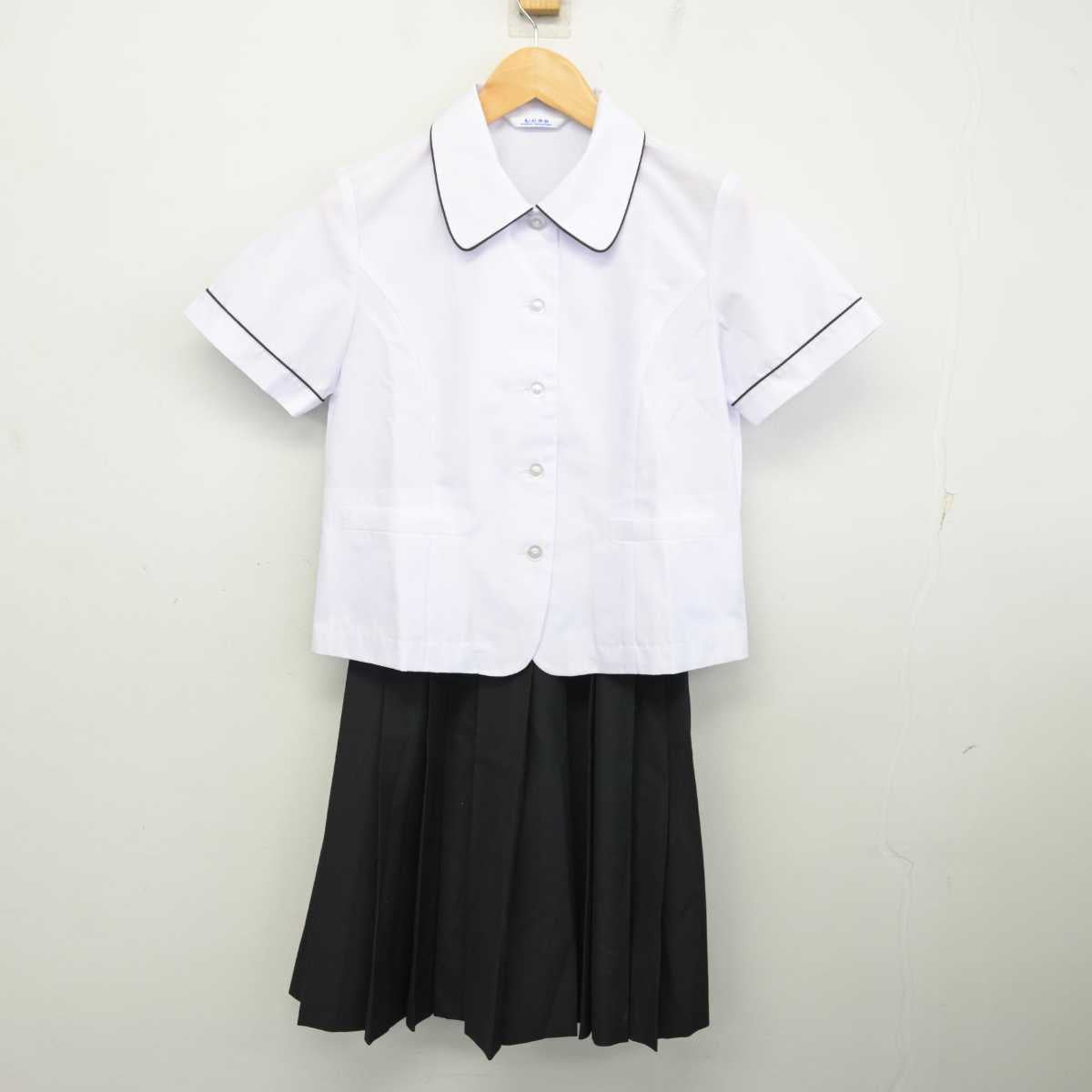 【中古】静岡県 長泉町立長泉中学校 女子制服 3点 (ブラウス・スカート) sf075517