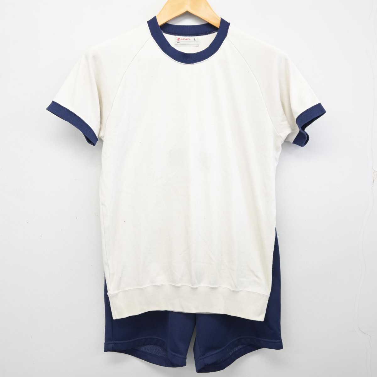 【中古】大阪府 都島中学校 男子制服 2点 (体操服 上・体操服 下) sf075633