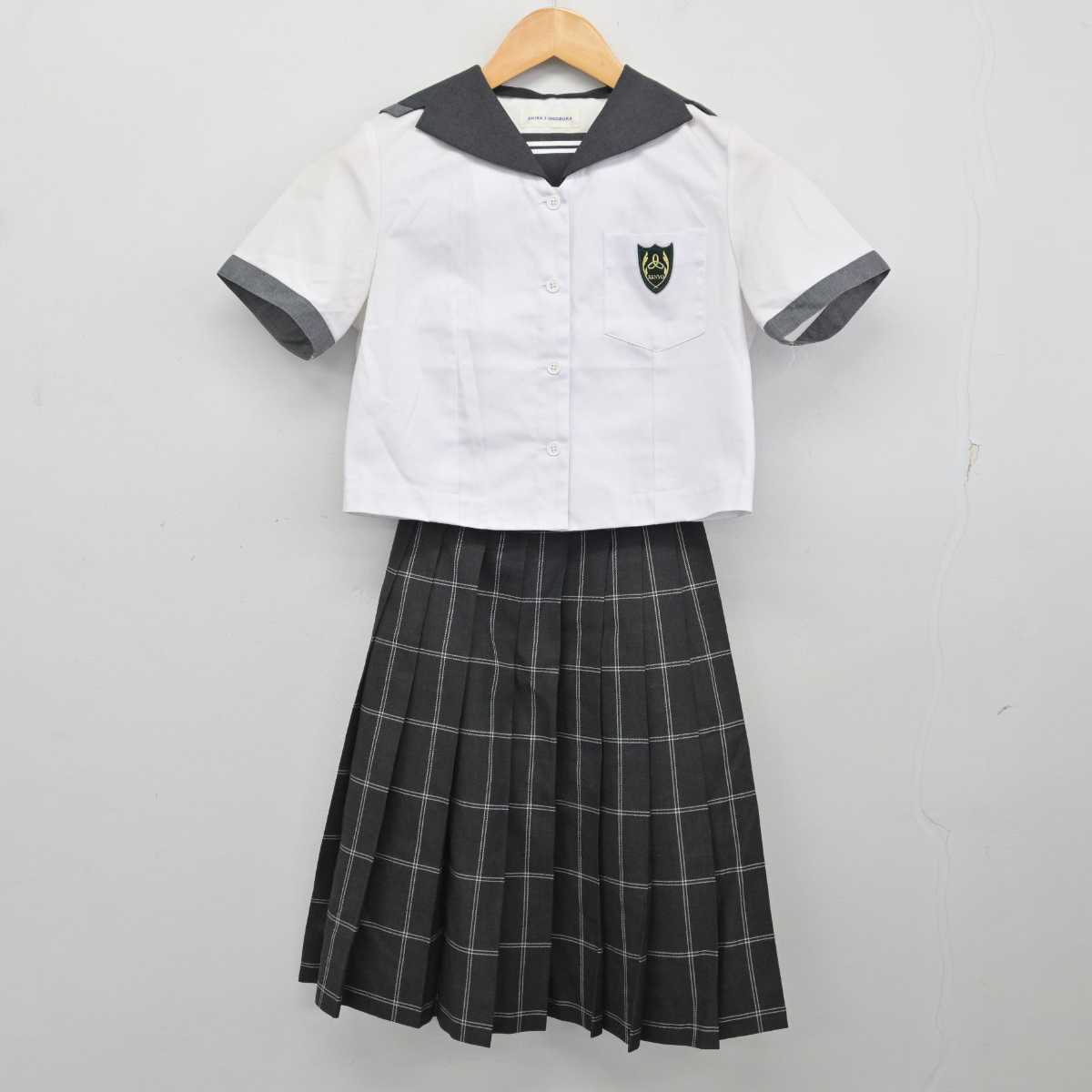 中古】岡山県 山陽学園中学校・高等学校 女子制服 3点 (セーラー服・スカート) sf075648 | 中古制服通販パレイド