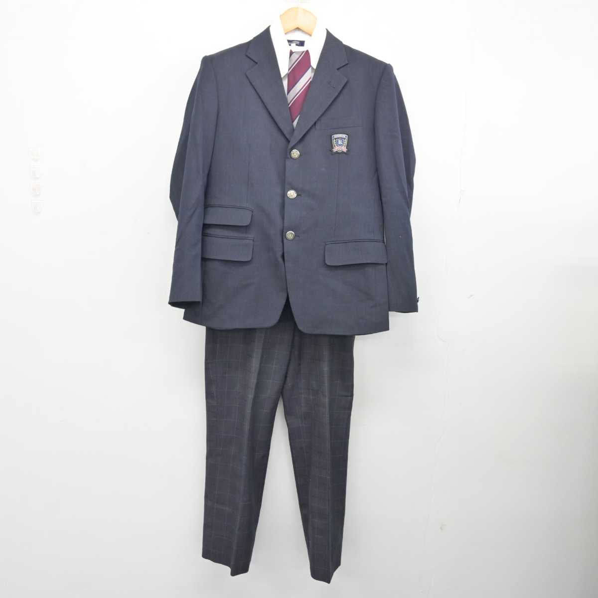 【中古】東京都 工学院大学附属中学校・高等学校 男子制服 5点 (ブレザー・シャツ・ズボン) sf075682