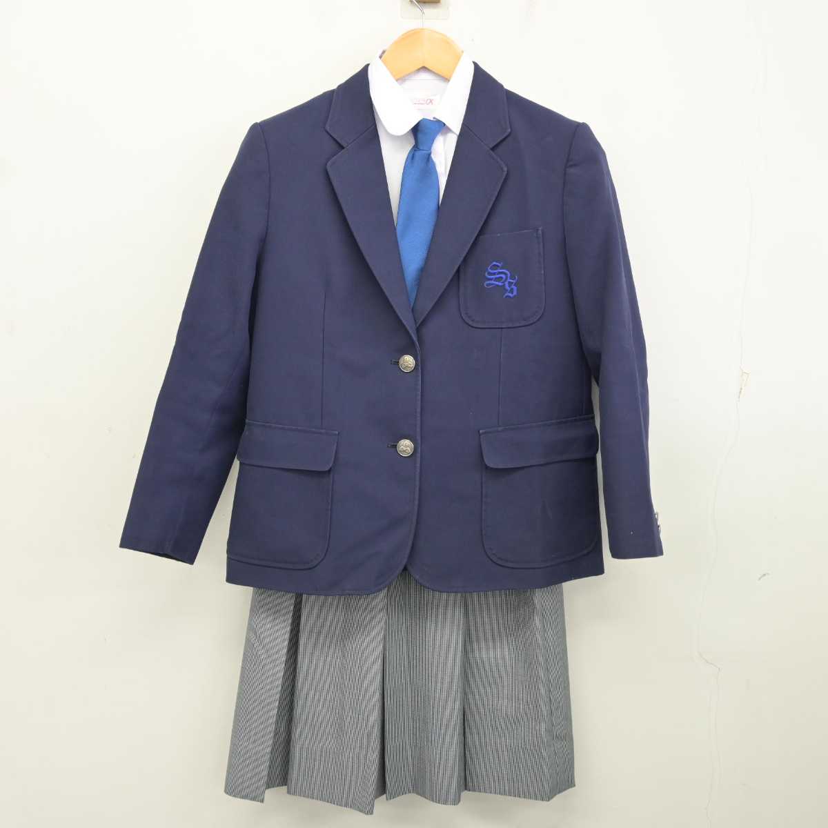 【中古】東京都 清新第二中学校 女子制服 4点 (ブレザー・シャツ・スカート) sf075719