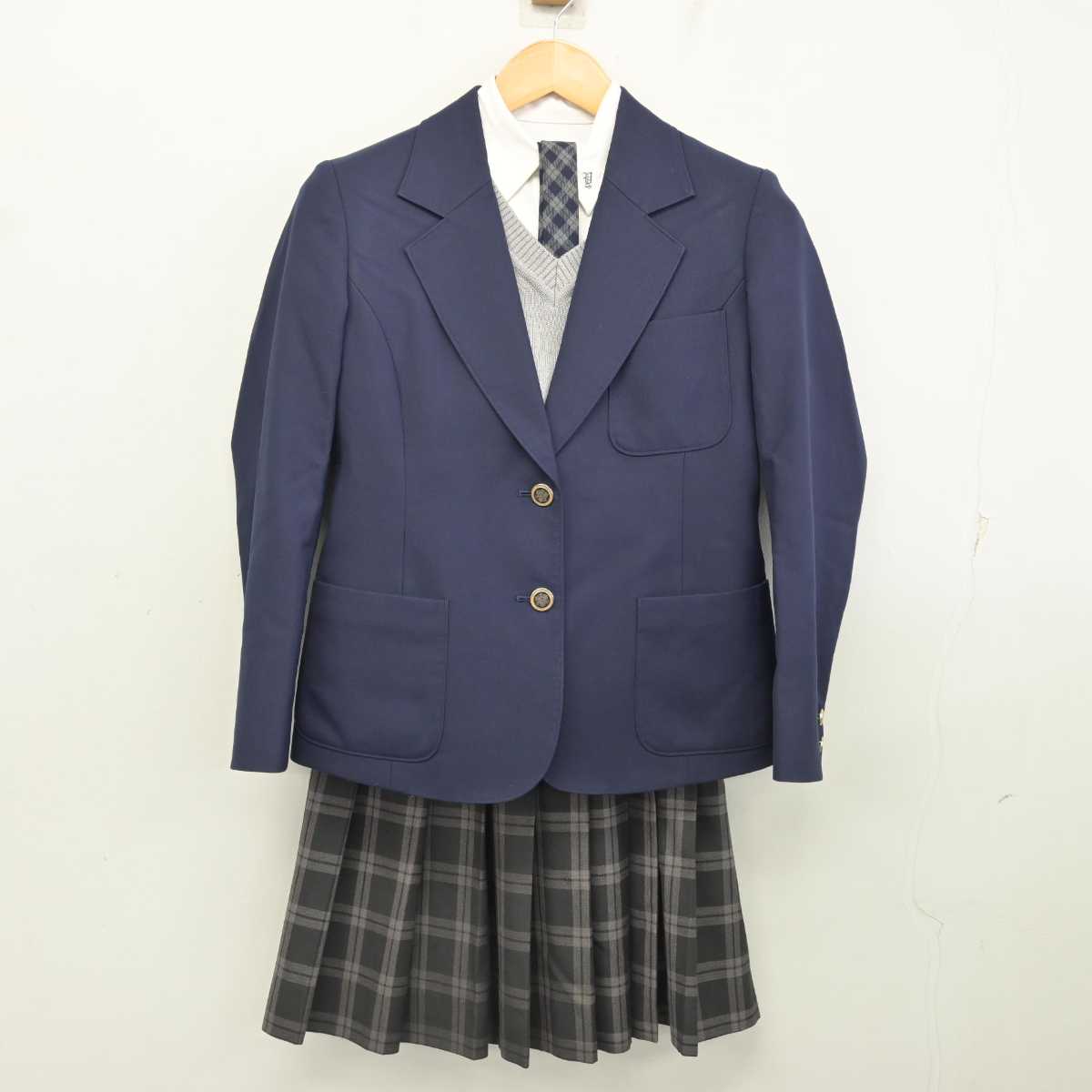 中古】広島県 安古市高等学校 女子制服 5点 (ブレザー・ニット・シャツ・スカート) sf075720 | 中古制服通販パレイド