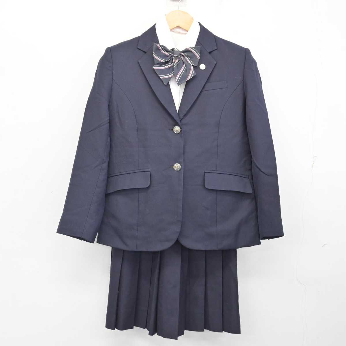 【中古】埼玉県 大妻嵐山高等学校 女子制服 5点 (ブレザー・シャツ・スカート) sf075808