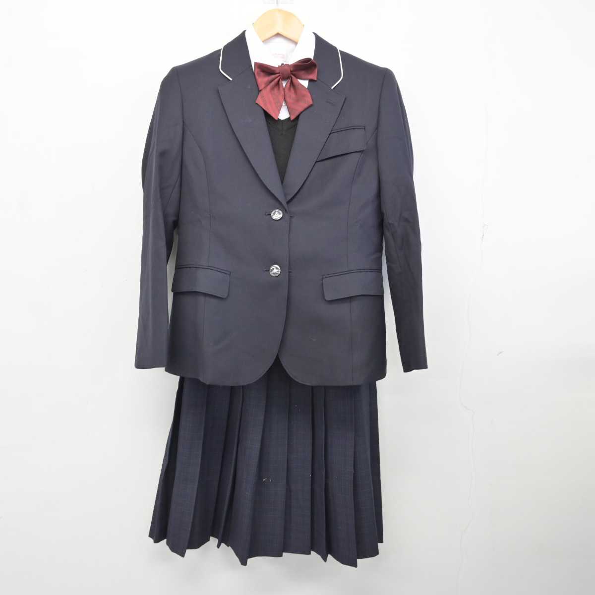 中古】福岡県 福岡市立中学校標準服 女子制服 6点 (ブレザー・ニット・シャツ・スカート) sf076061 | 中古制服通販パレイド