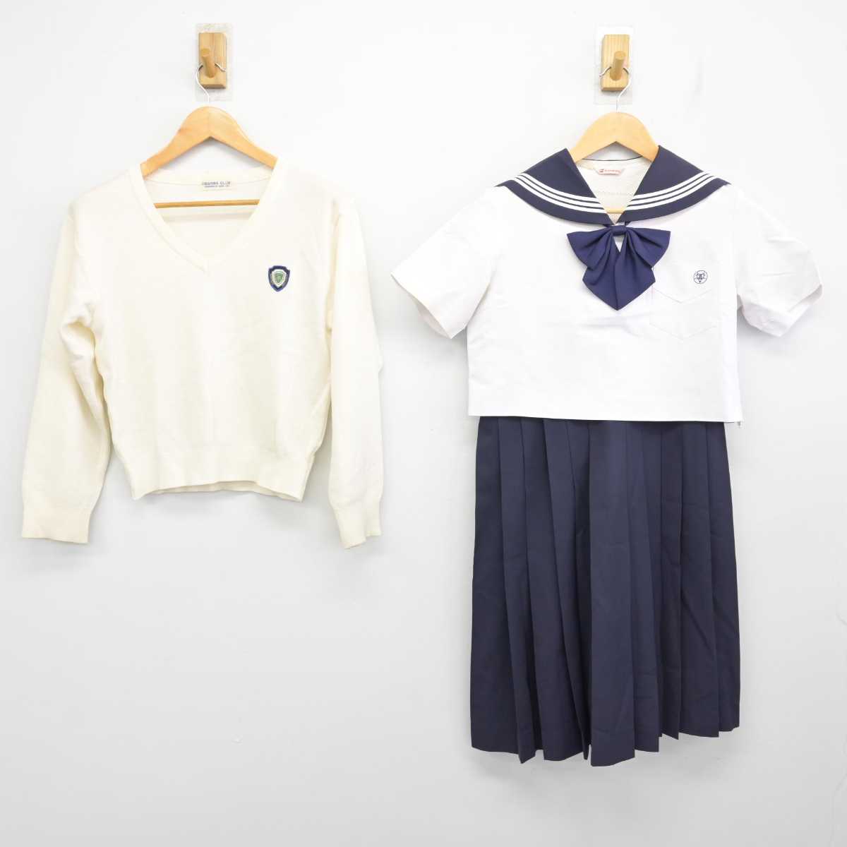 中古】福岡県 精華女子高等学校 女子制服 4点 (セーラー服・ニット・ジャンパースカート) sf076082 | 中古制服通販パレイド