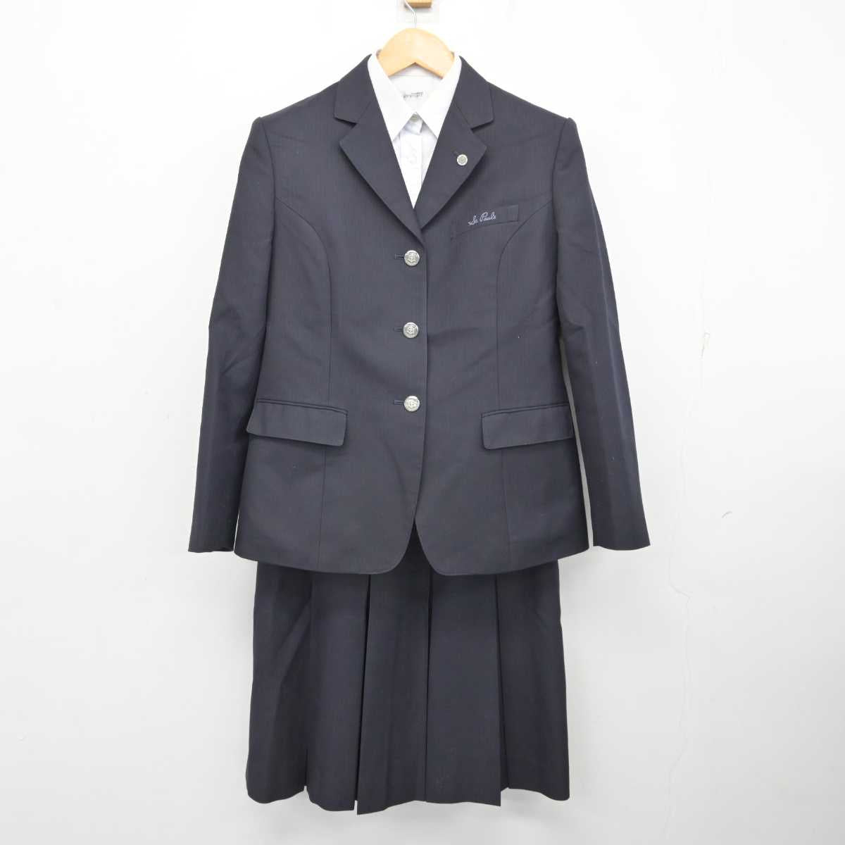 中古】滋賀県 光泉カトリック中学校・高等学校 女子制服 4点