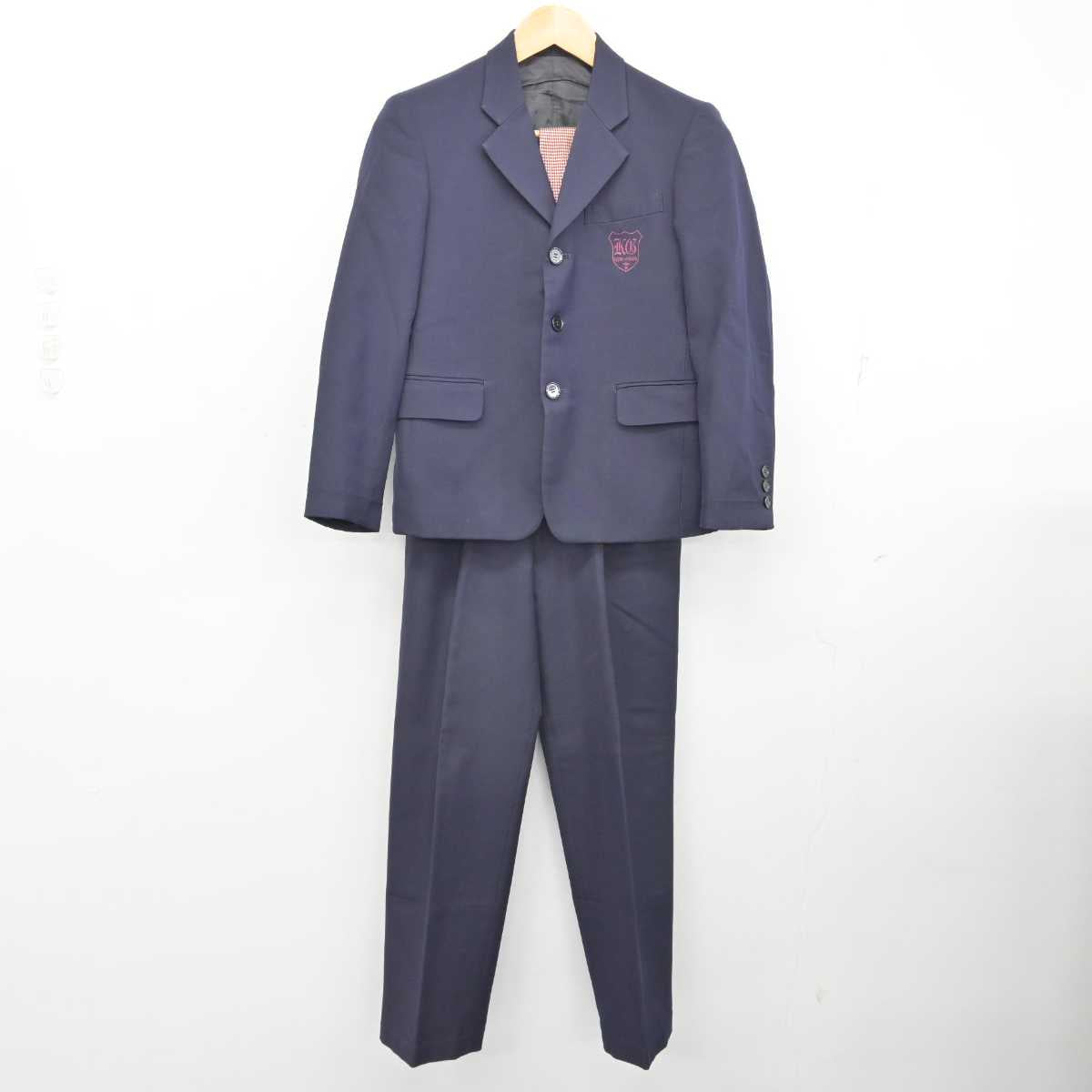 【中古】群馬県 共愛学園中学校・高等学校 男子制服 3点 (ブレザー・ズボン) sf076200