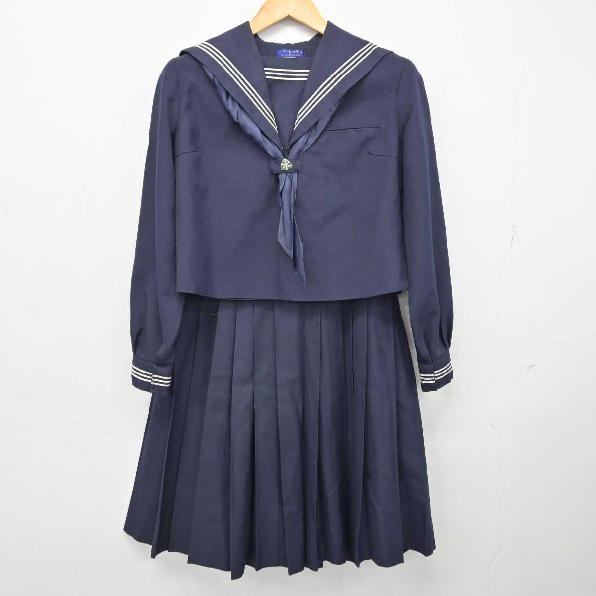 中古】大阪府 金蘭会高等学校・中学校 女子制服 4点 (セーラー服