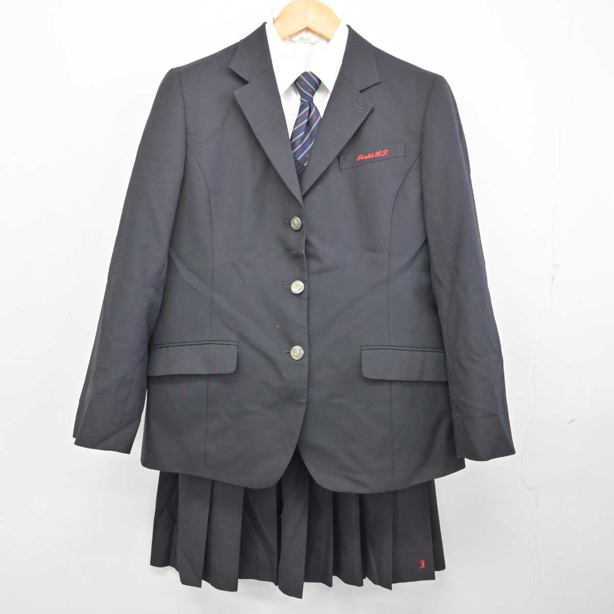 制服 中古】滋賀県 伊吹高等学校 女子制服 5点 (ブレザー・ニット