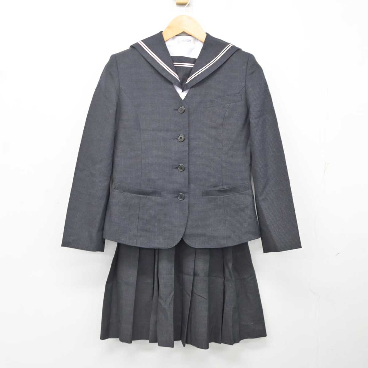 中古】広島県 瀬戸内高等学校 女子制服 3点 (ブレザー・セーラー服 