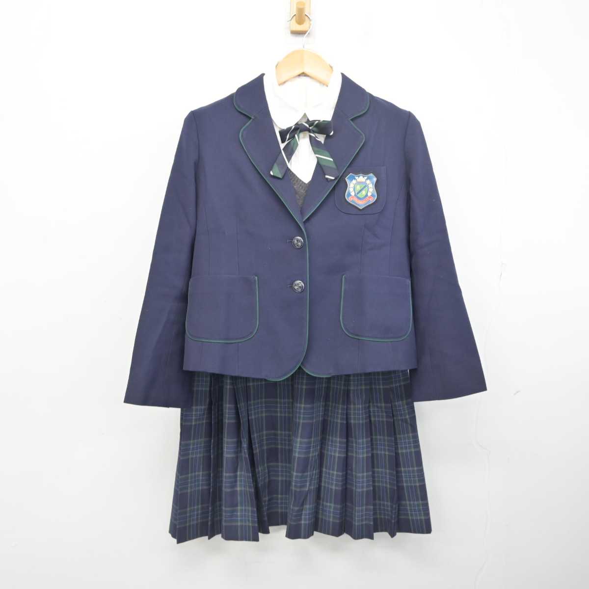 中古】東京都 國學院高等学校 女子制服 5点 (ブレザー・ニット