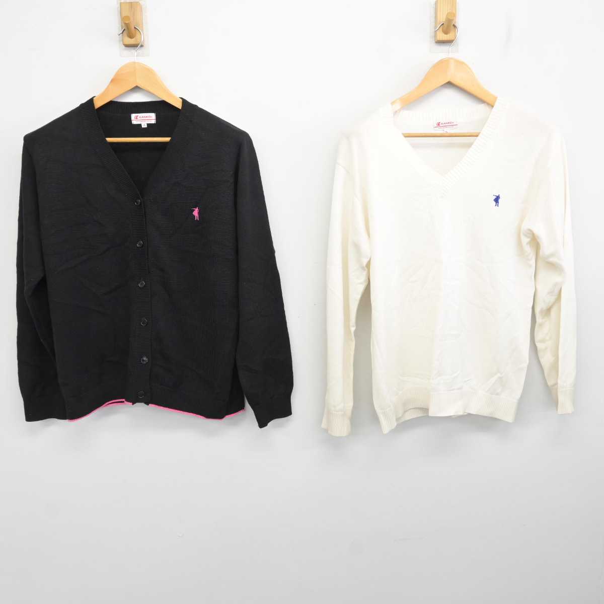 中古】 クラーク記念国際高等学校 女子制服 3点 (ニット・ニット