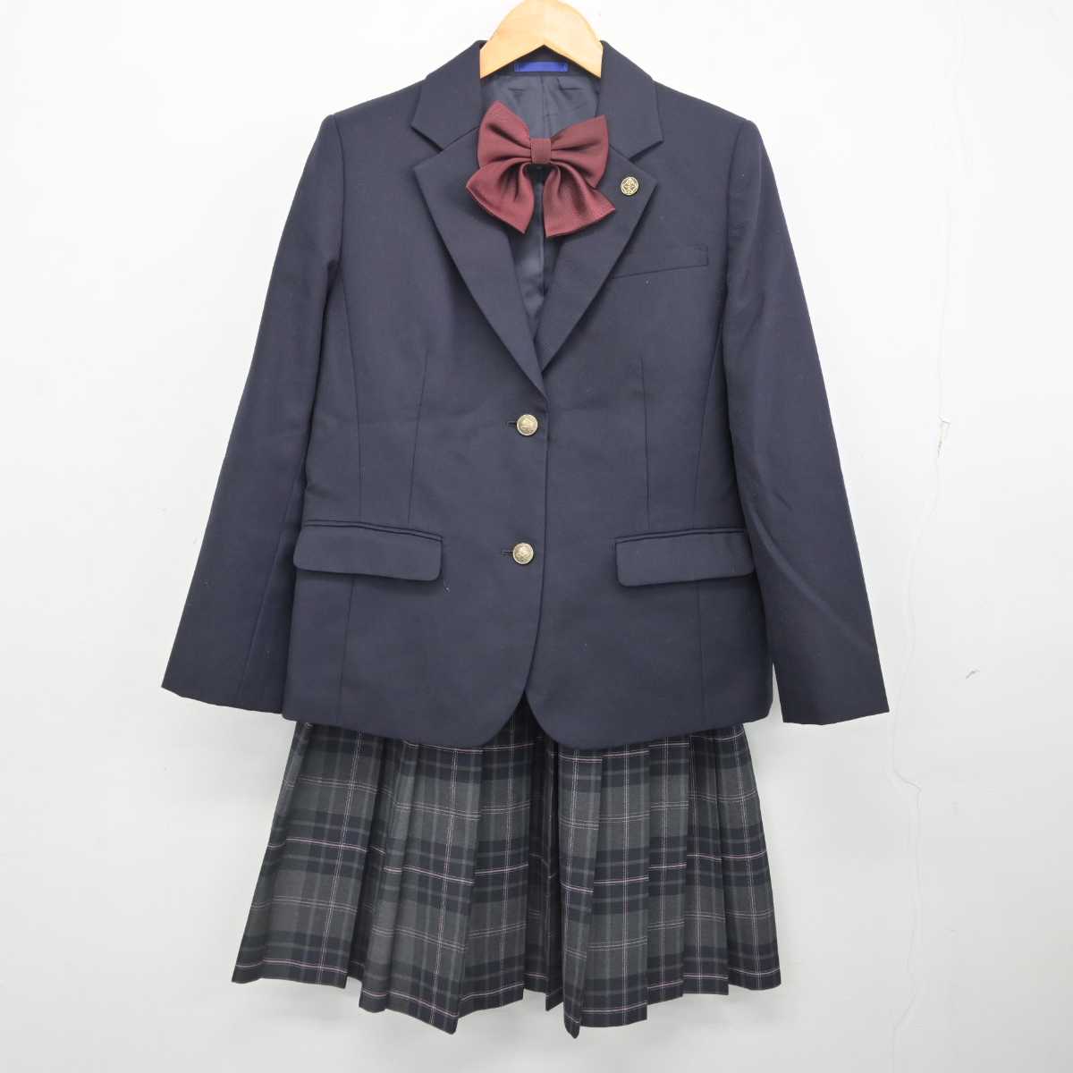 【中古】大阪府 箕面自由学園高等学校 女子制服 4点 (ブレザー・スカート) sf077569