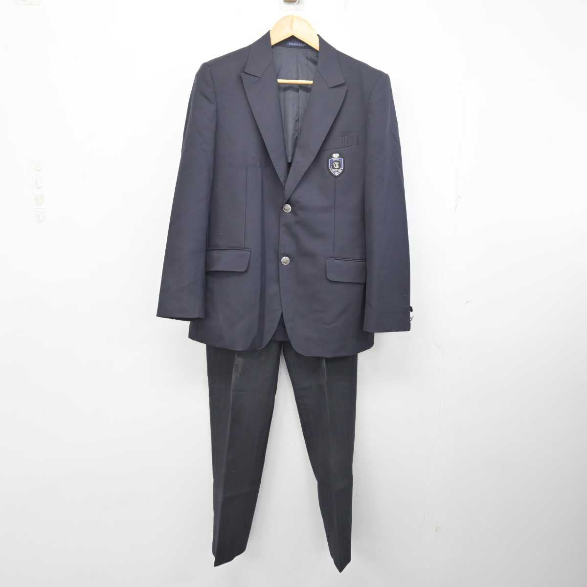 【中古】京都府 莵道高等学校 男子制服 2点 (ブレザー・ズボン) sf077613