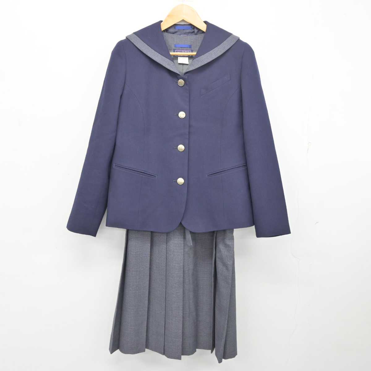 中古】大阪府 宣真高等学校 女子制服 2点 (ブレザー・ジャンパー