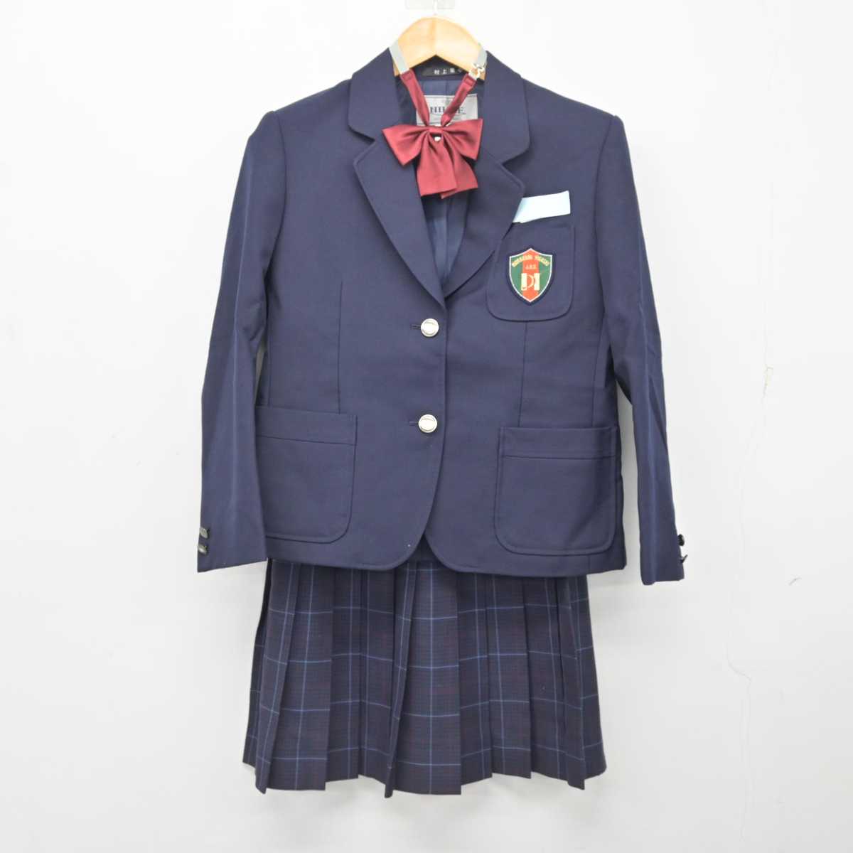 【中古】新潟県 村上東中学校 女子制服 3点 (ブレザー・スカート) sf077914