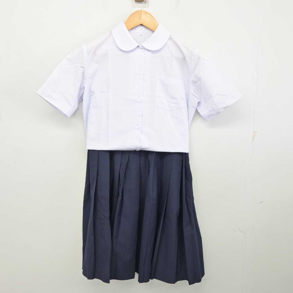 【中古】栃木県 雀宮中学校 女子制服 2点 (シャツ・スカート) sf078087