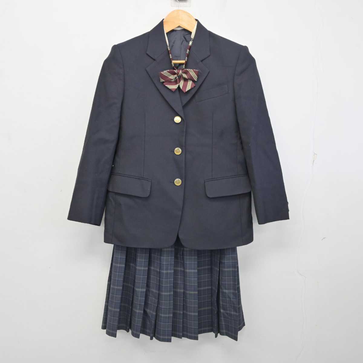 中古】京都府 堀川高等学校 女子制服 4点 (ブレザー・スカート