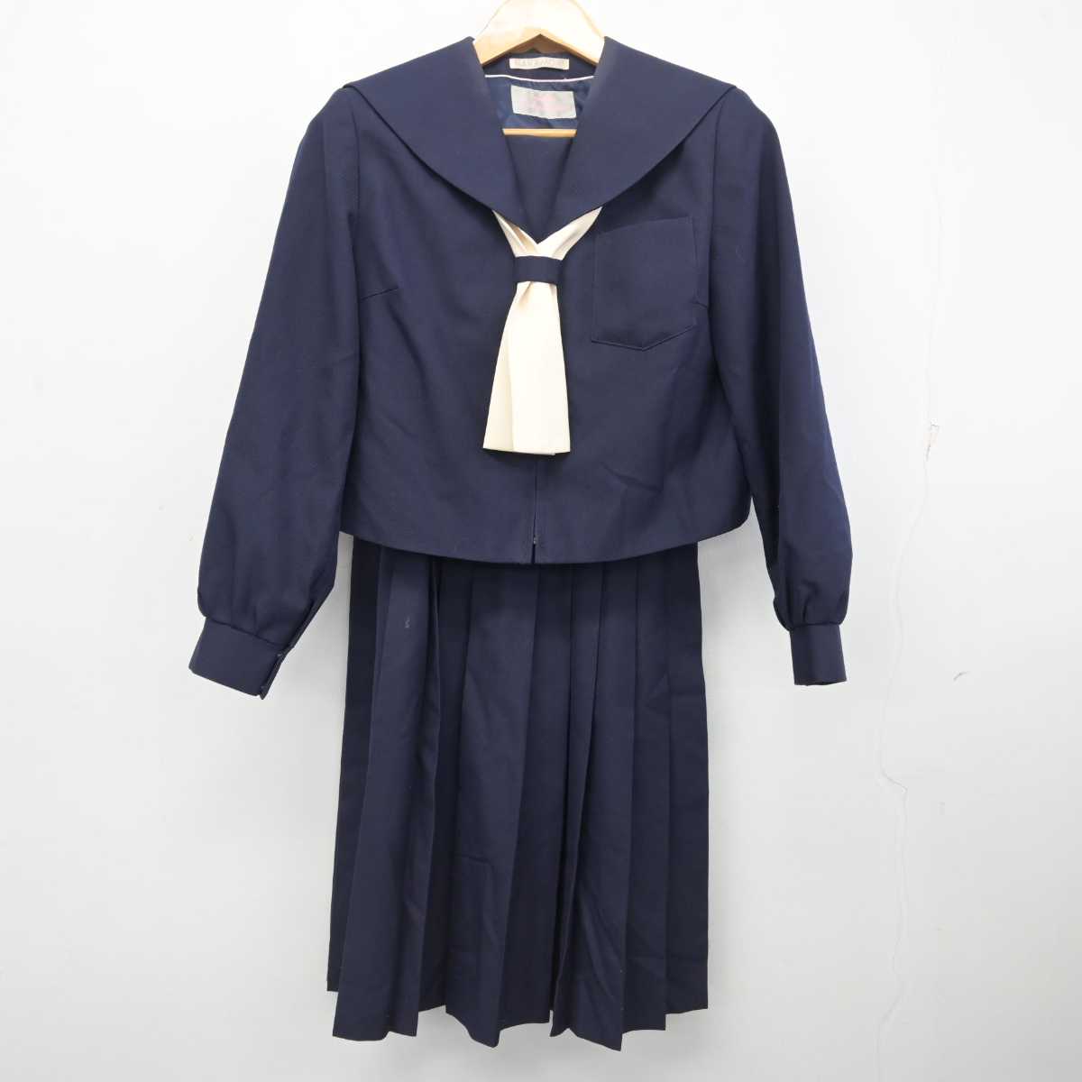 中古】茨城県 土浦第三中学校 女子制服 3点 (セーラー服・ジャンパースカート) sf078533 | 中古制服通販パレイド