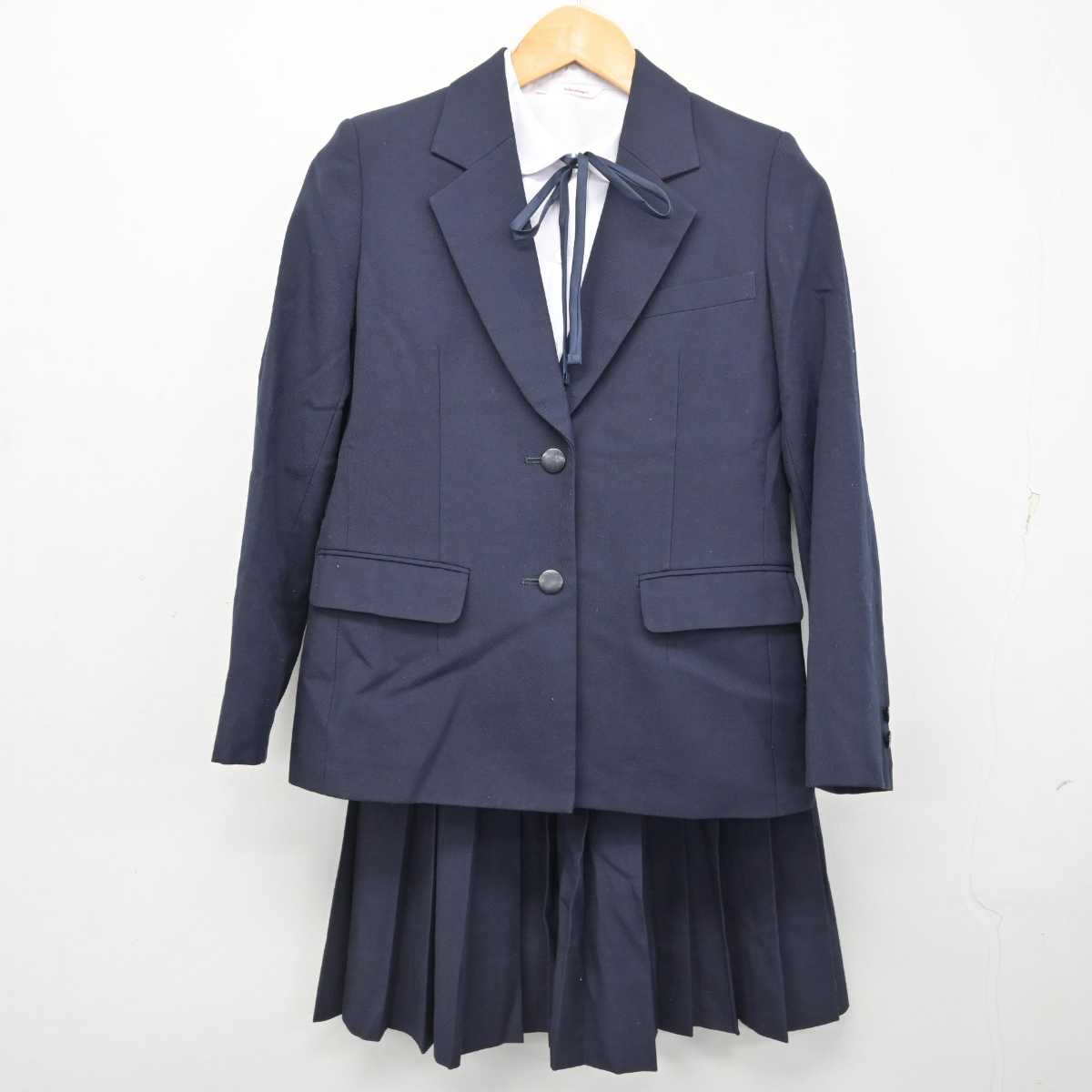 【中古】大阪府 大阪教育大学附属高等学校 天王寺校舎 女子制服 5点 (ブレザー・シャツ・スカート) sf078552