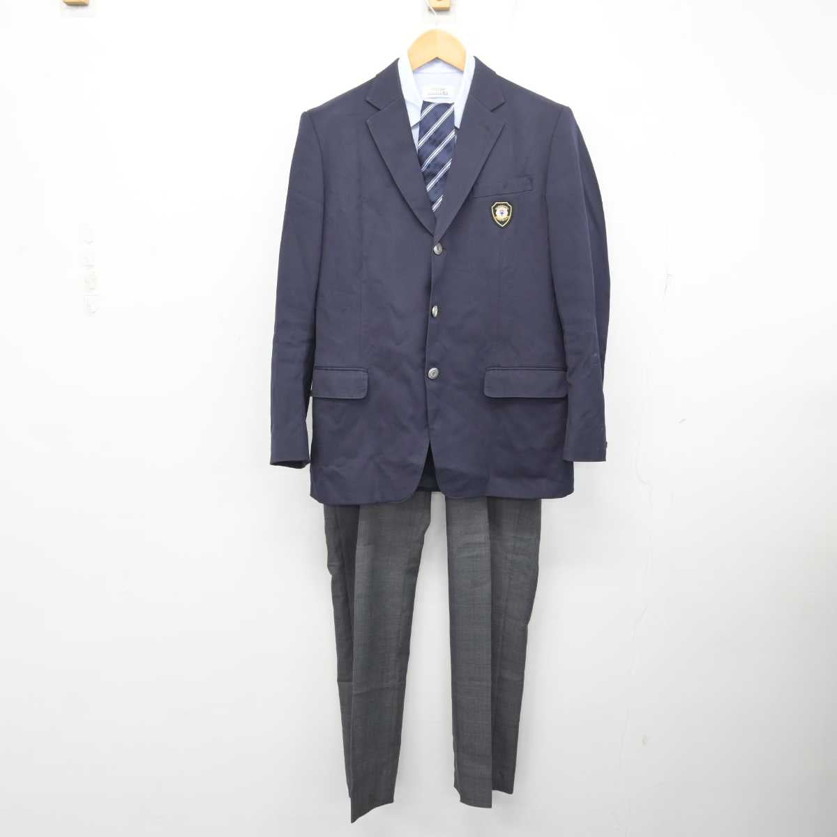 中古】静岡県 浜松市立高等学校 男子制服 4点 (ブレザー・シャツ・ズボン) sf078677 | 中古制服通販パレイド