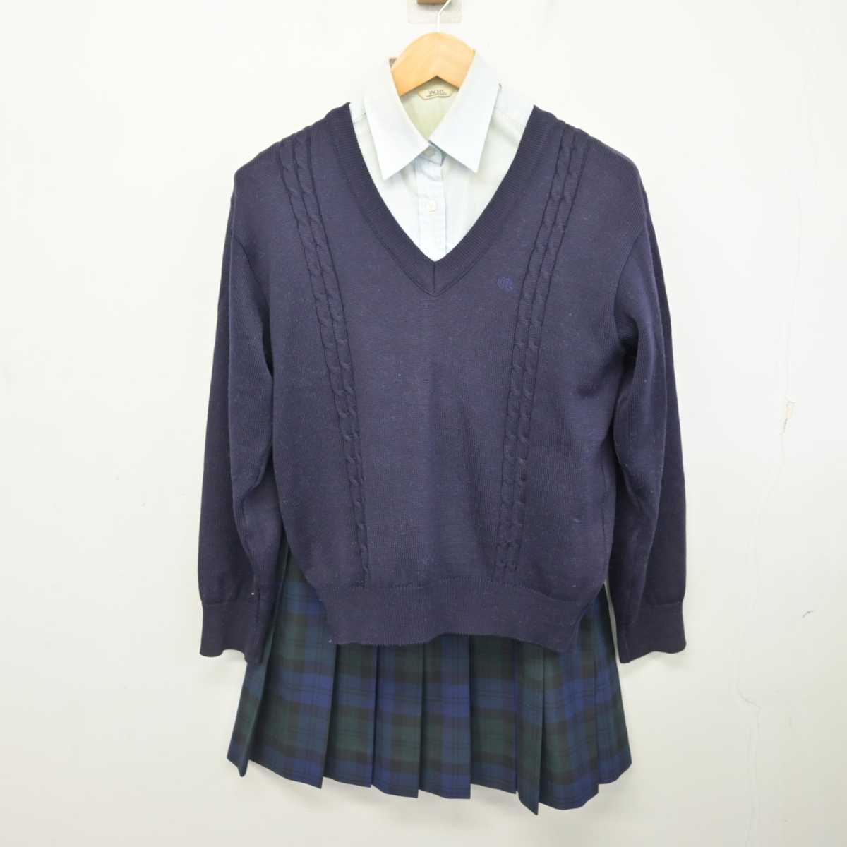 中古】千葉県 千葉敬愛高等学校 女子制服 3点 (ニット・シャツ・スカート) sf078919 | 中古制服通販パレイド