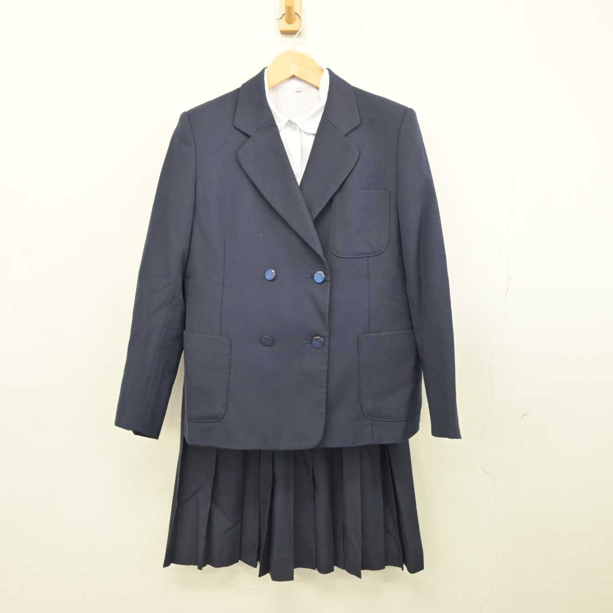 【中古】栃木県 雀宮中学校 女子制服 4点 (ブレザー・ベスト・シャツ・スカート) sf079411