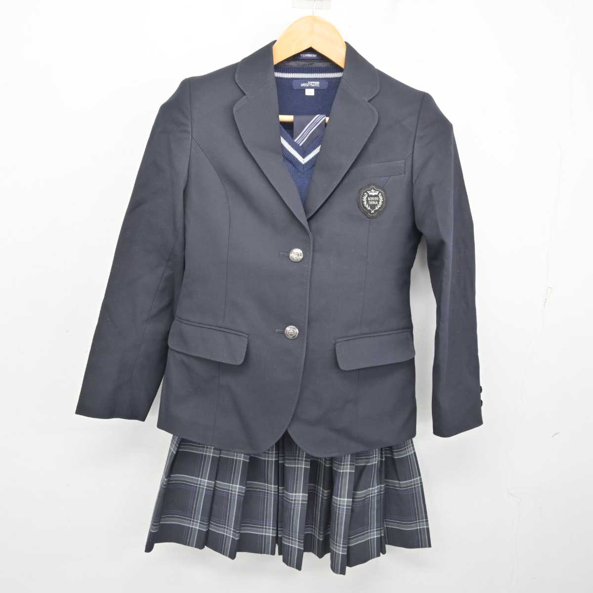 中古】京都府 京都精華学園高等学校 女子制服 4点 (ブレザー