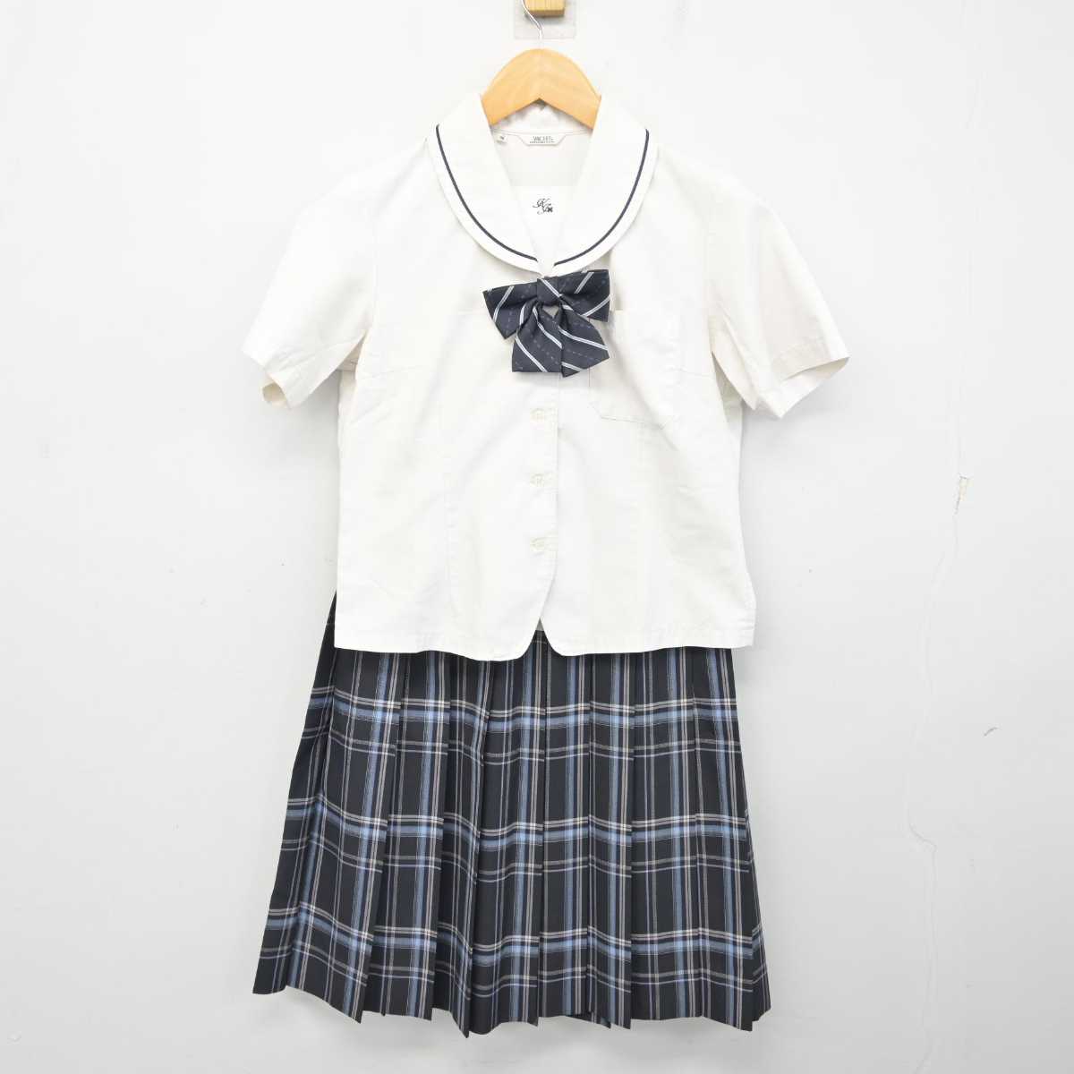 【中古】鹿児島県 鹿屋女子高等学校 女子制服 3点 (ブラウス・スカート) sf079638