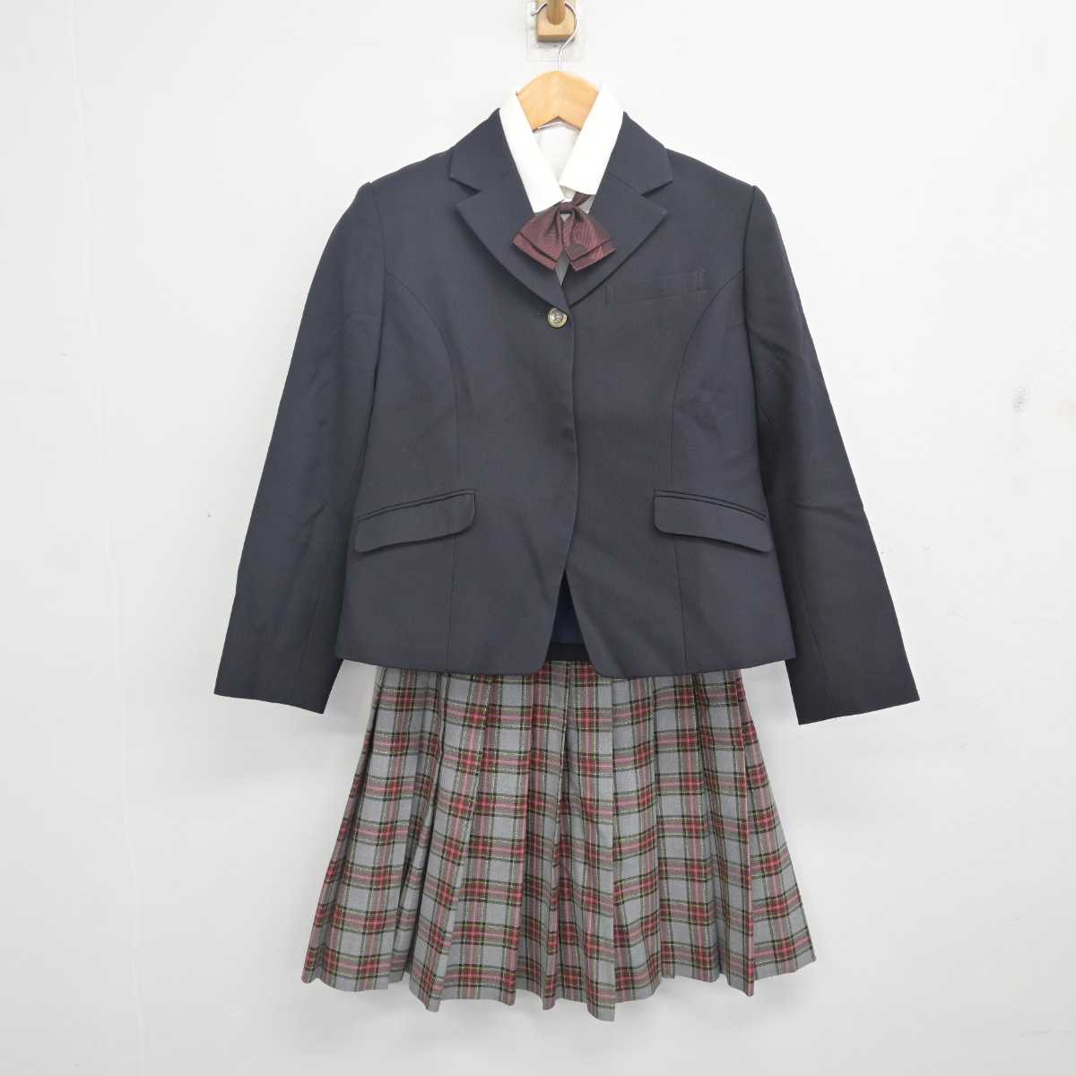 【中古】埼玉県 淑徳与野中学校・高等学校 女子制服 5点 (ブレザー・ニット・シャツ・スカート) sf079721