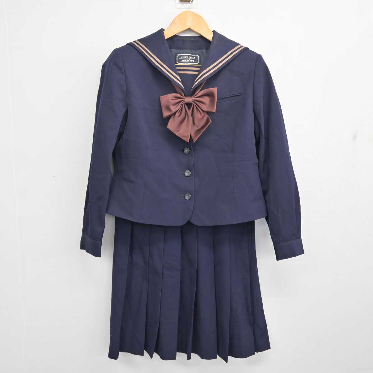 【中古】埼玉県 武蔵越生高等学校 女子制服 3点 (セーラー服・スカート) sf079873