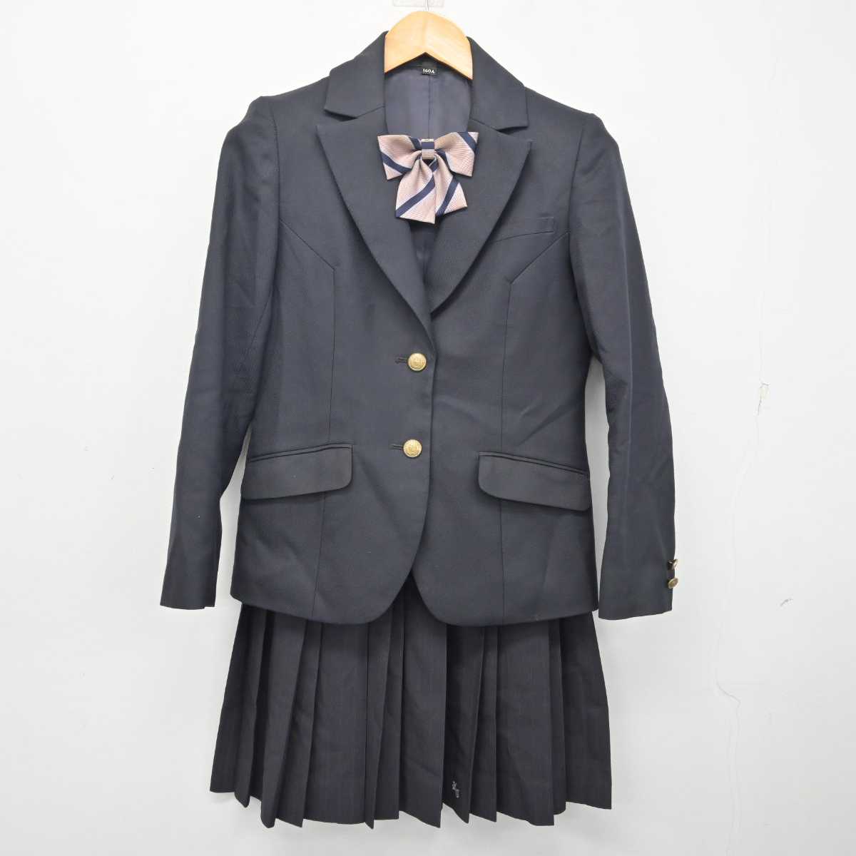 【中古】新潟県 開志学園高等学校 女子制服 3点 (ブレザー・スカート) sf080171