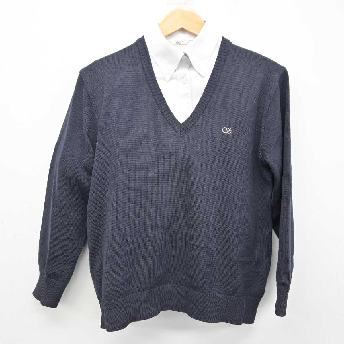 中古】福岡県 星琳高等学校 女子制服 2点 (ニット・シャツ) sf080371 | 中古制服通販パレイド